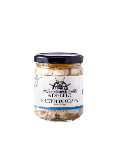 Filetti di Orata in olio d'oliva in vaso Adelfio 200 gr