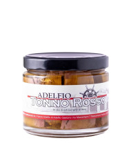 Tonno Rosso in olio Extra Vergine di oliva in vaso Adelfio 650 gr