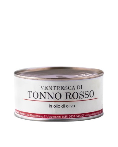 Ventresca di Tonno Rosso all'olio d'oliva in latta Adelfio 300 gr