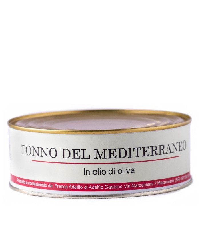 Tonno del Mediterraneo all'olio d'oliva in latta Adelfio 850 gr
