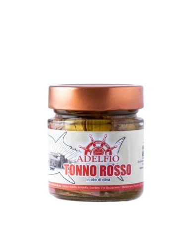 Tonno Rosso in olio d'oliva in vaso Adelfio 235 gr