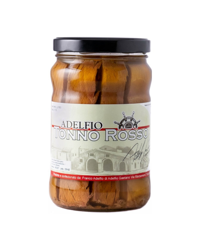 Tonno rosso in olio d'oliva in vaso Adelfio (1,650 gr)