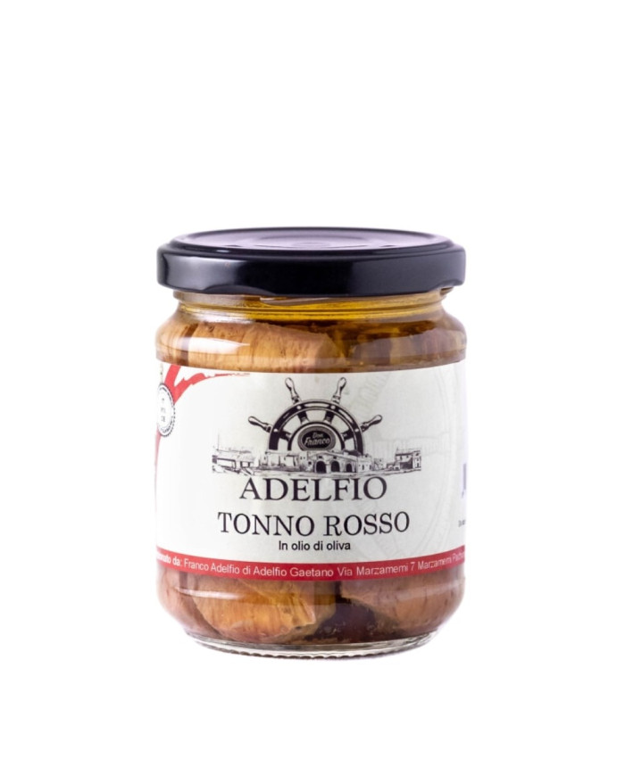 Tonno Rosso in olio d'oliva in vaso Adelfio 100 gr