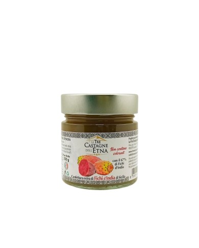 Confettura extra di fichi d'india di Sicilia Le 3 Castagne dell'Etna 250 gr Confettura extra di fichi d'india di Sicilia Le 3 Castagne dell'Etna 250 gr