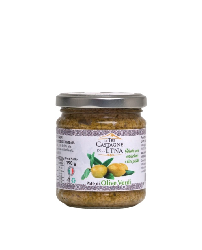 Patè di olive verdi Le Tre Castagne dell'Etna 170 g