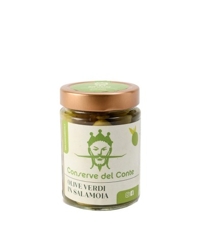 Olive verdi siciliane in salamoia Conserve del Conte 280 gr