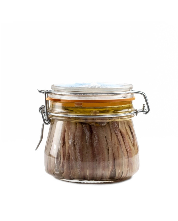 Filetti di acciughe all'olio d'oliva in vaso Adelfio (580 gr)