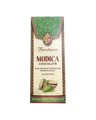 Cioccolato di Modica IGP al pistacchio (100 gr)