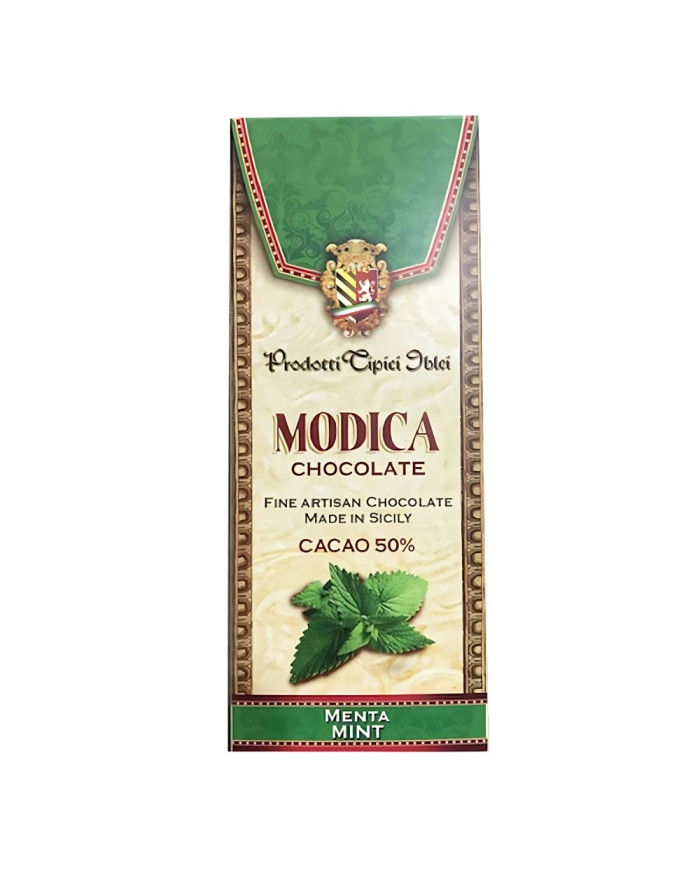Cioccolato di Modica IGP alla menta (100 gr)