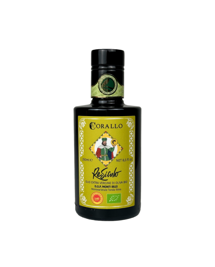 olio extra vergine d'oliva biologico Re Siculo Corallo 250ml