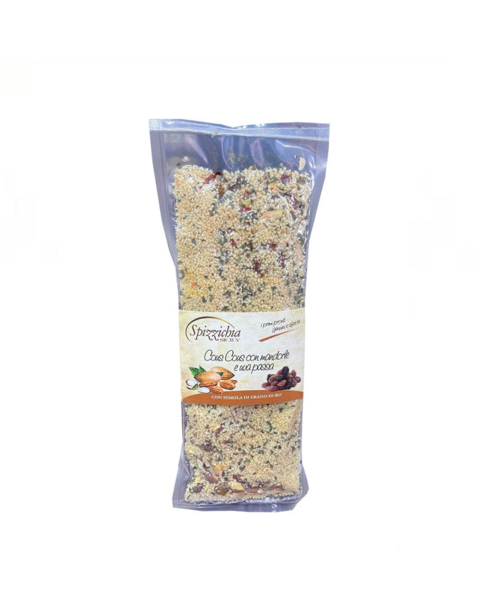 Cous Cous con mandorle e uva passa  Spizzichìa (250 gr)