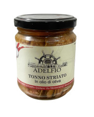 Tonnetto striato in olio d'oliva in vaso Adelfio (200 gr)