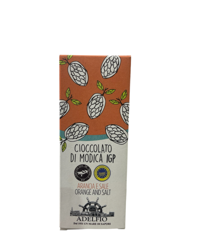 Cioccolato di Modica IGP Adelfio all'arancia e sale (100 gr)