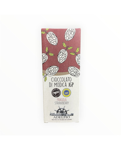 Cioccolato di Modica IGP alla fragola (100 gr)