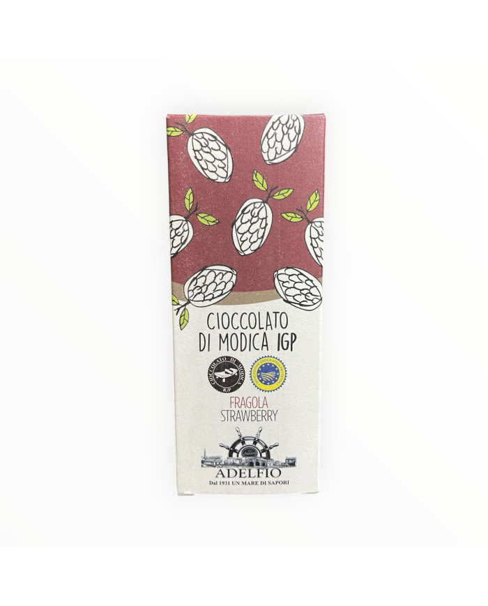 Cioccolato di Modica IGP alla fragola (100 gr)