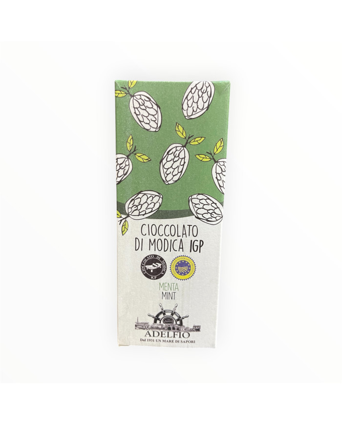 Cioccolato di Modica IGP alla menta (100 gr)