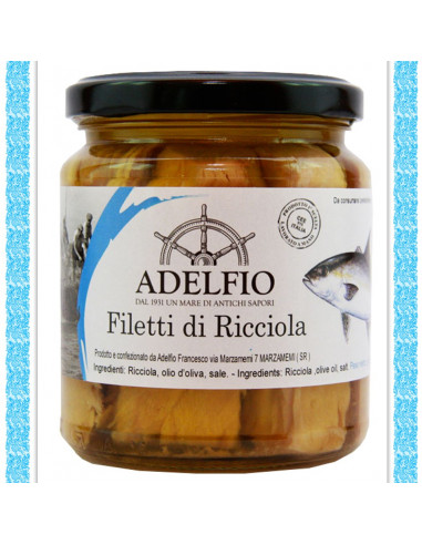 Filetti di Ricciola all'olio d'oliva vaso gr 300
