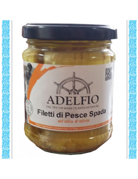 Filetti di Pescespada all'olio d'oliva vaso gr 200
