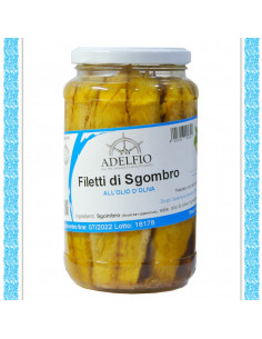 Filetti di Sgombro all'olio d'oliva vaso gr 565